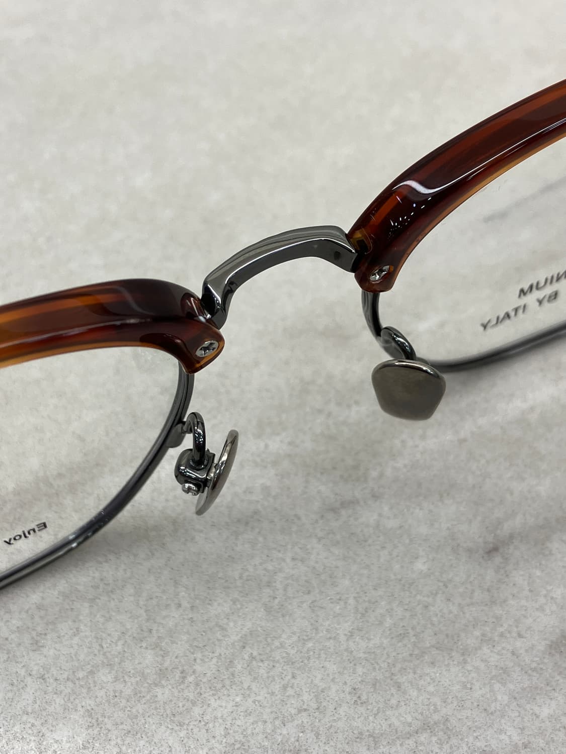 B32 카이오 KAIO 브라운 스틸 웰링턴 하금테 안경(23g) 상품이미지4