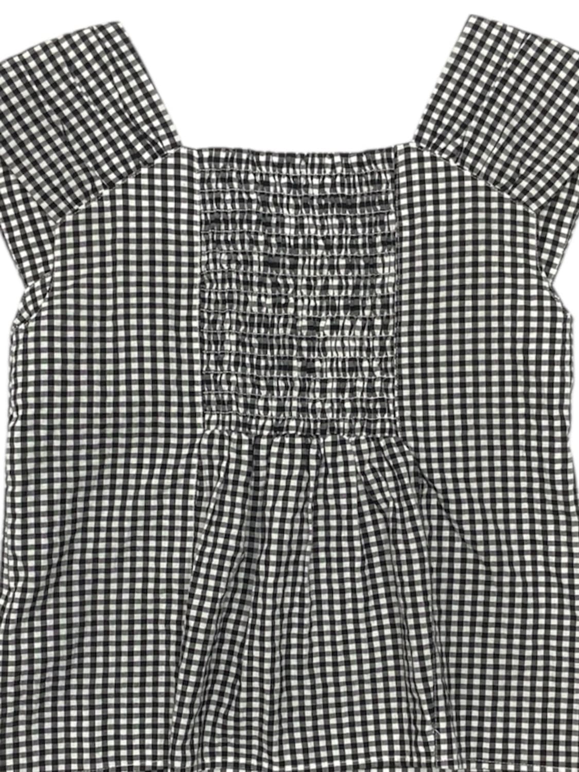 Beams Gingham Check Sleeve Blouse 상품이미지6