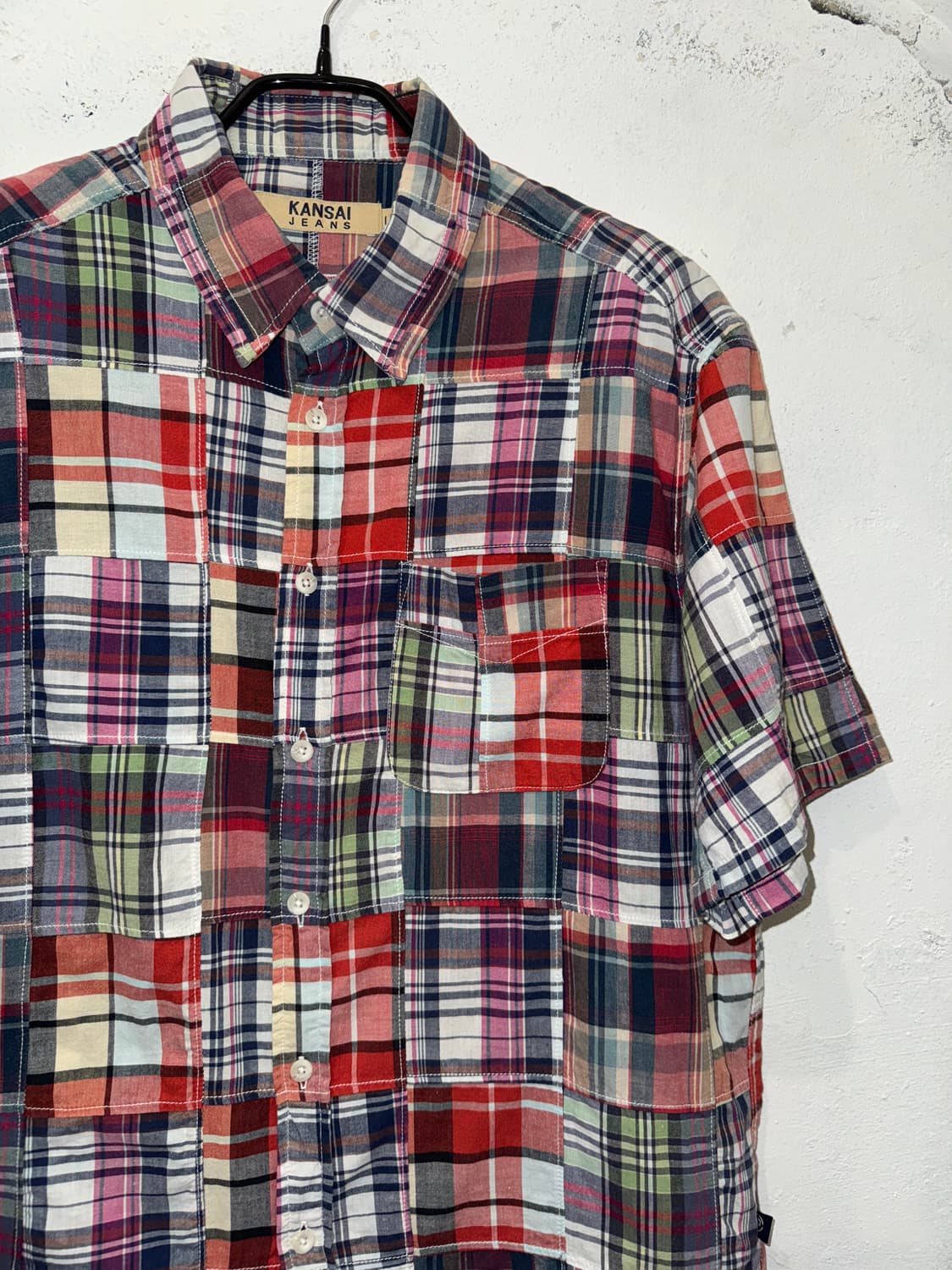 Kansai jeans 간사이진스 체크 반팔 셔츠 상품이미지5