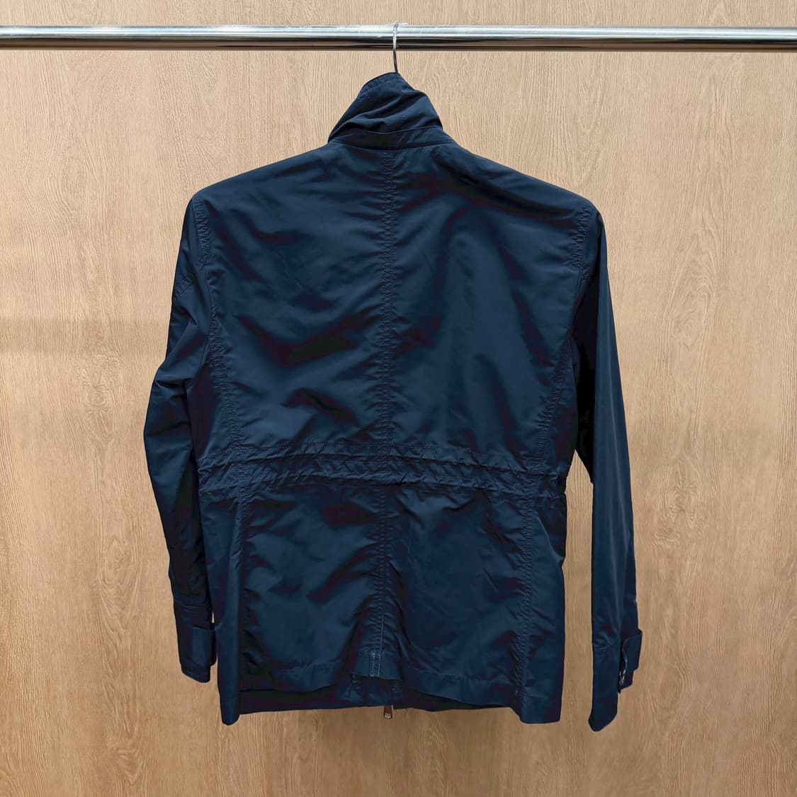 버버리 블랙 라벨 하이넥 니트 집업 자켓 나일론 배색 숄더 탭 블랙 상품이미지2