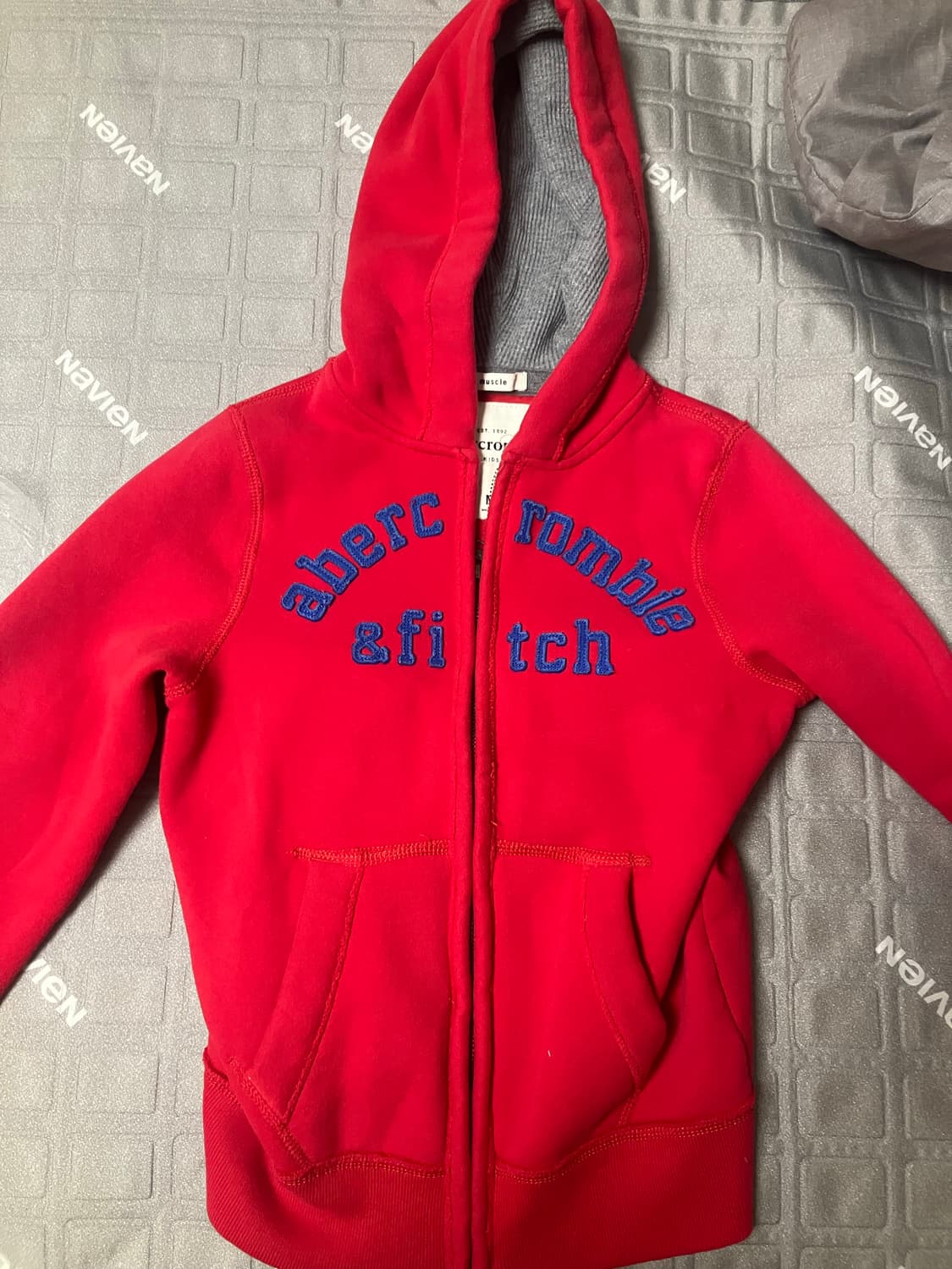 아베크롬비 후드집업 레드 상품이미지1
