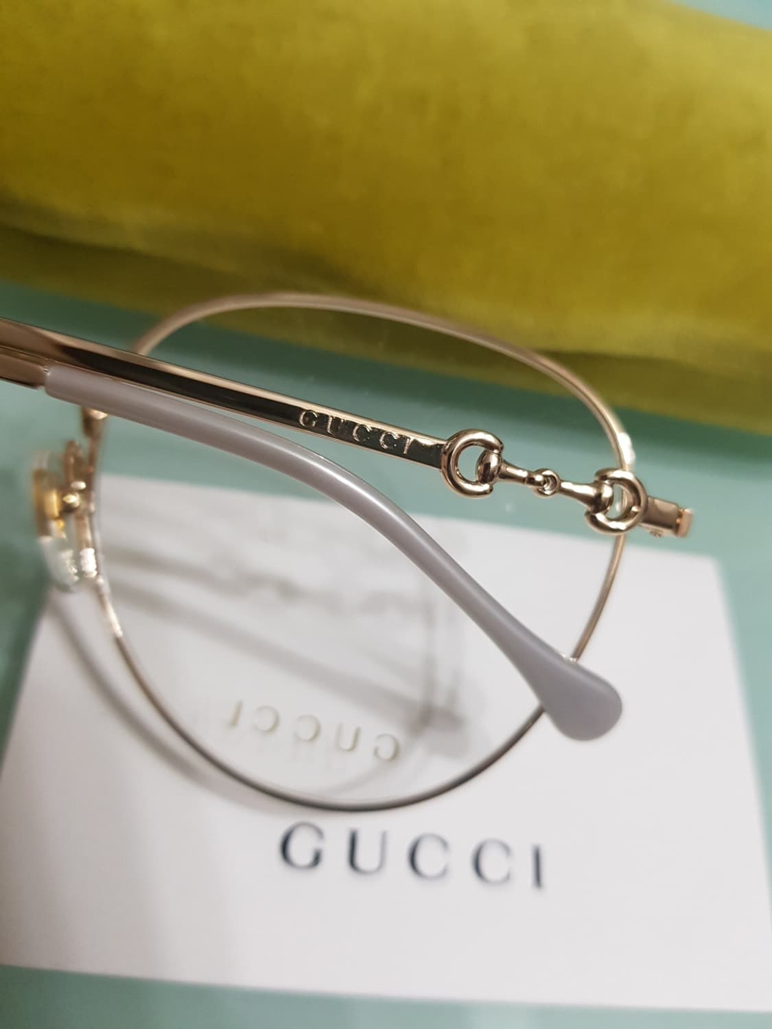 새상품 풀구성)구찌 홀스빗 샴페인골드 남녀안경테 상품이미지6