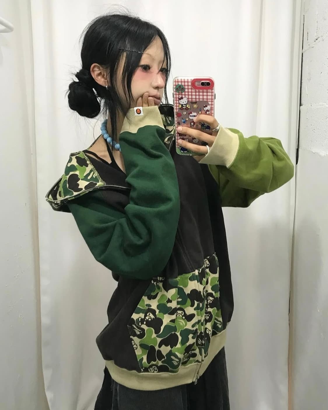 베이프 베이비 마일로 컬러배색 후드집업 상품이미지6