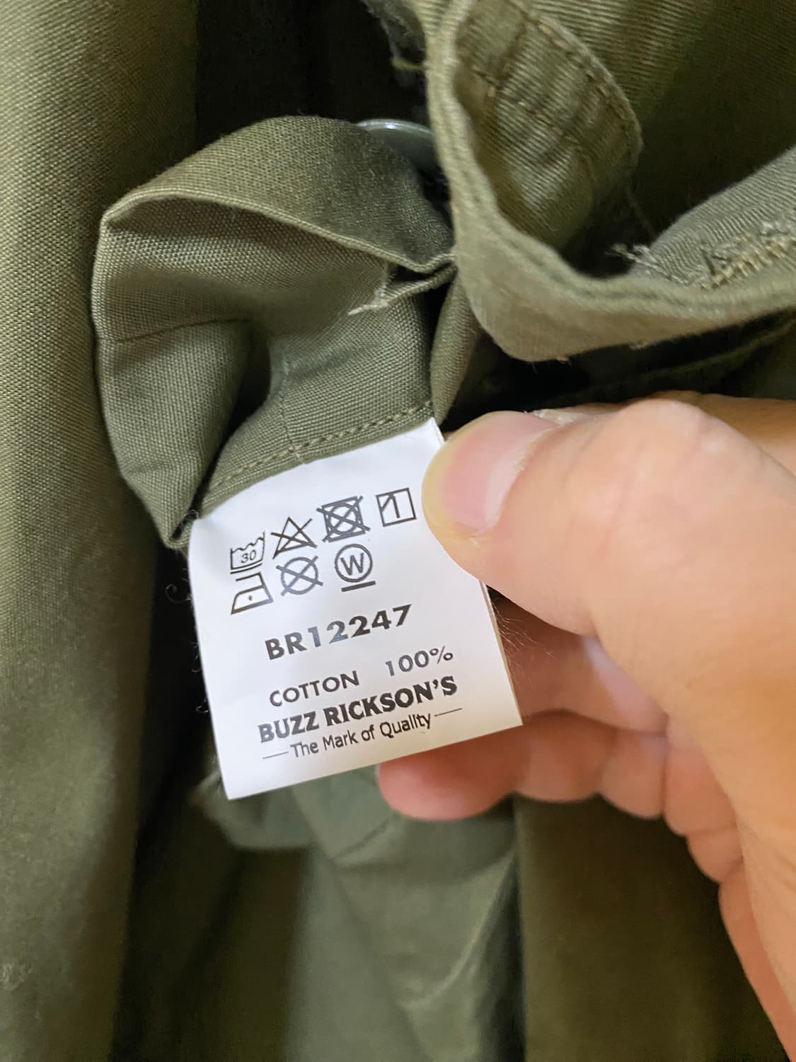 :BUZZ RICKSON'S 버즈릭슨 퍼티그 자켓 상품이미지6