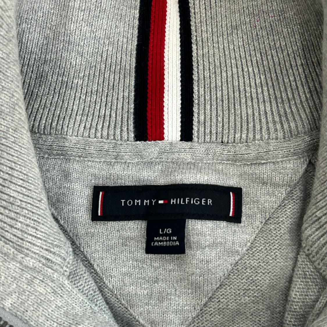 Tommy Hilfiger 타미힐피거 멜란지그레이 니트집업 가디건 상품이미지5