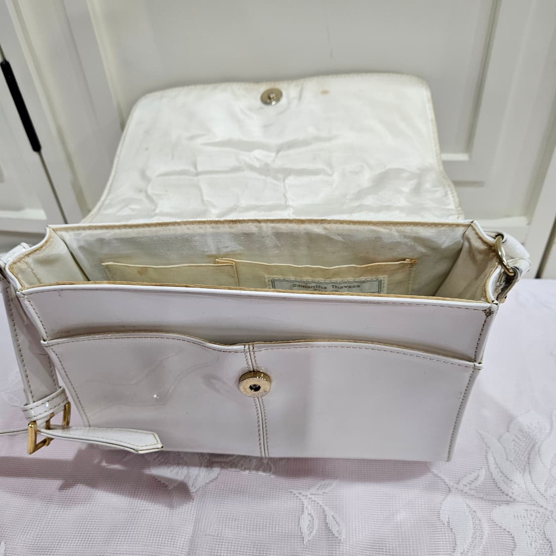 하트 버클 화이트 숄더백 상품이미지5