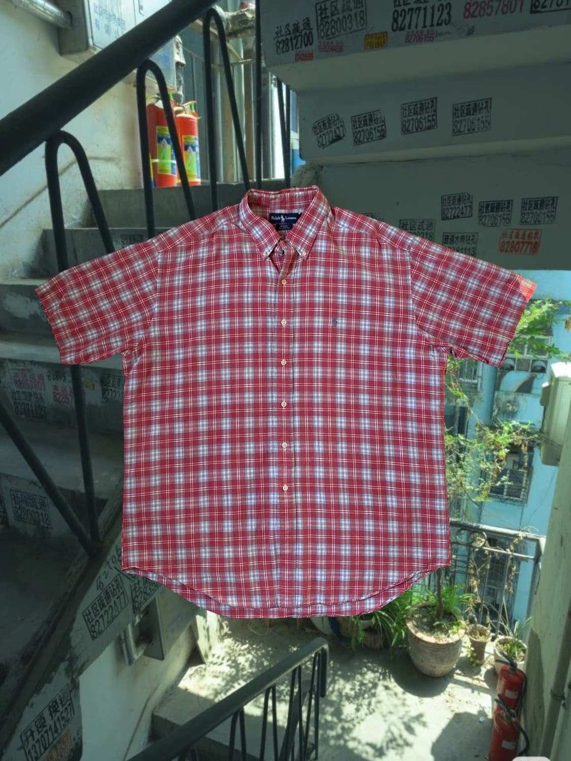 폴로 랄프로렌 1/2 체크 셔츠 (Man 3XL) AB1688 상품이미지1