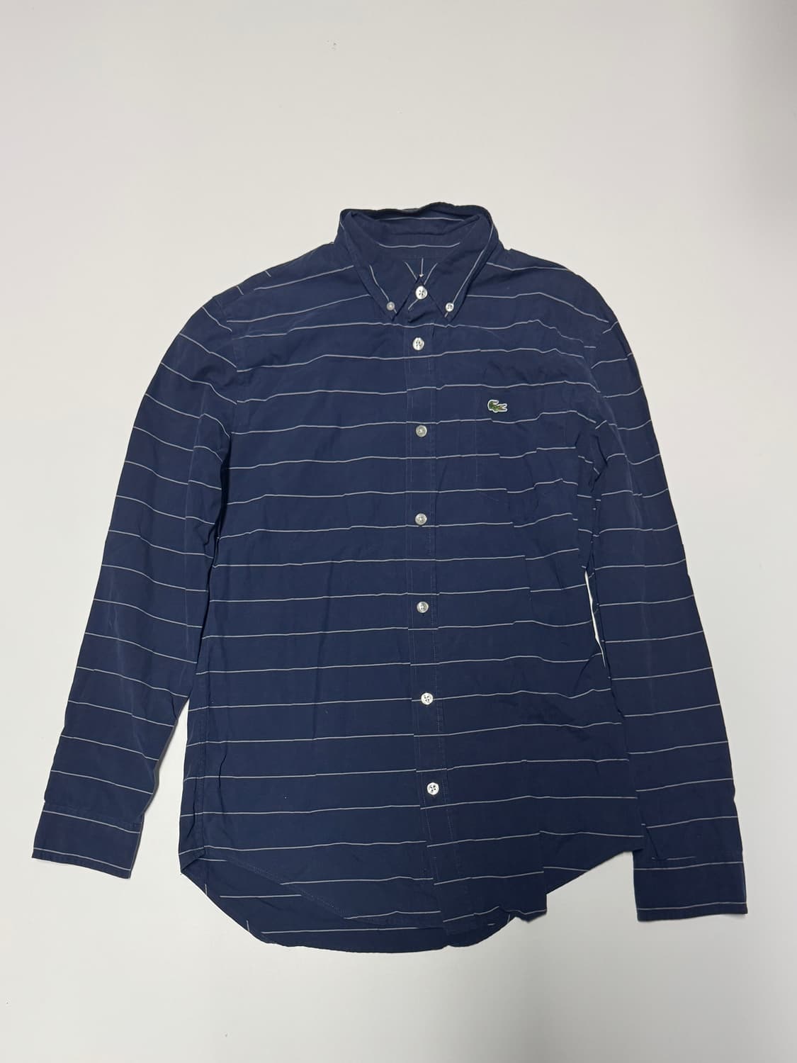 정품 라코스테 슬림핏 스트라이프 셔츠 s 상품이미지1