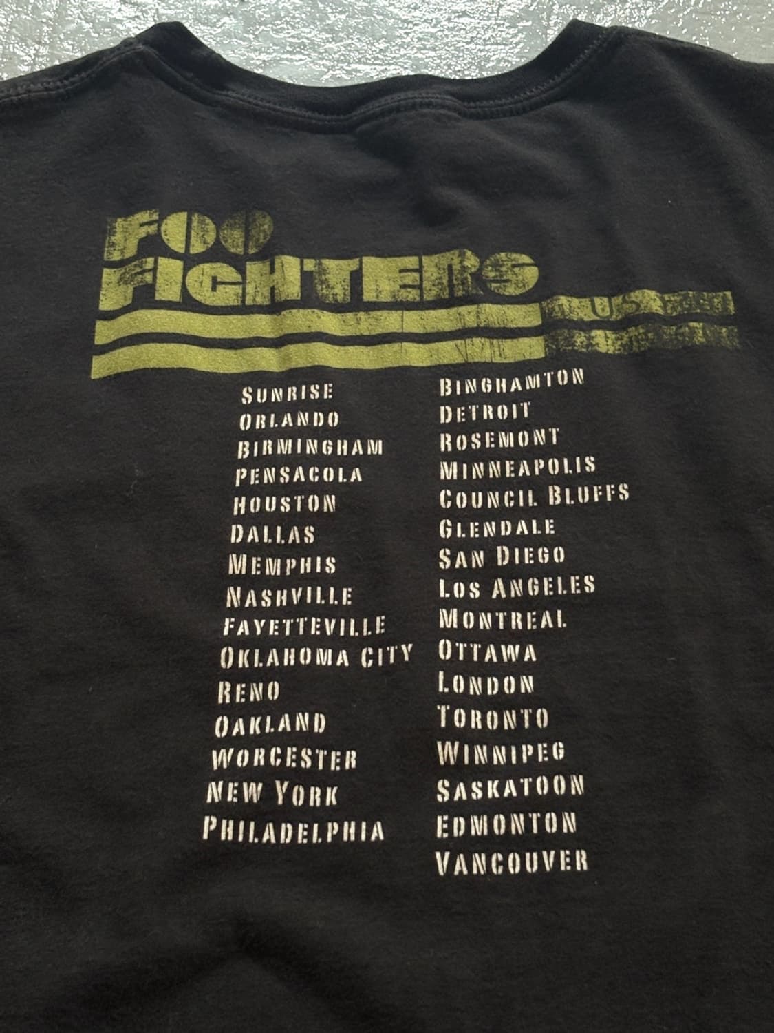 2007 Foo Fighters (푸 파이터스) 밴드 투어 티셔츠 상품이미지9