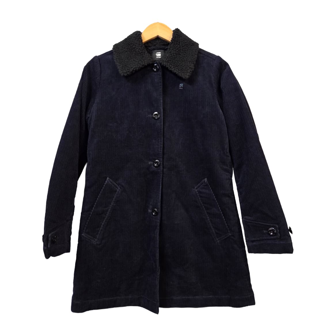 G-STAR RAW 코듀로이 칼라 코트 네이비(XS)택없음 상품이미지1