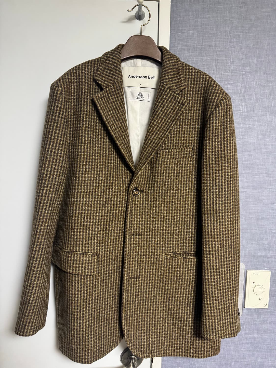 앤더슨벨 브라운 체크 블레이저 L 상품이미지2