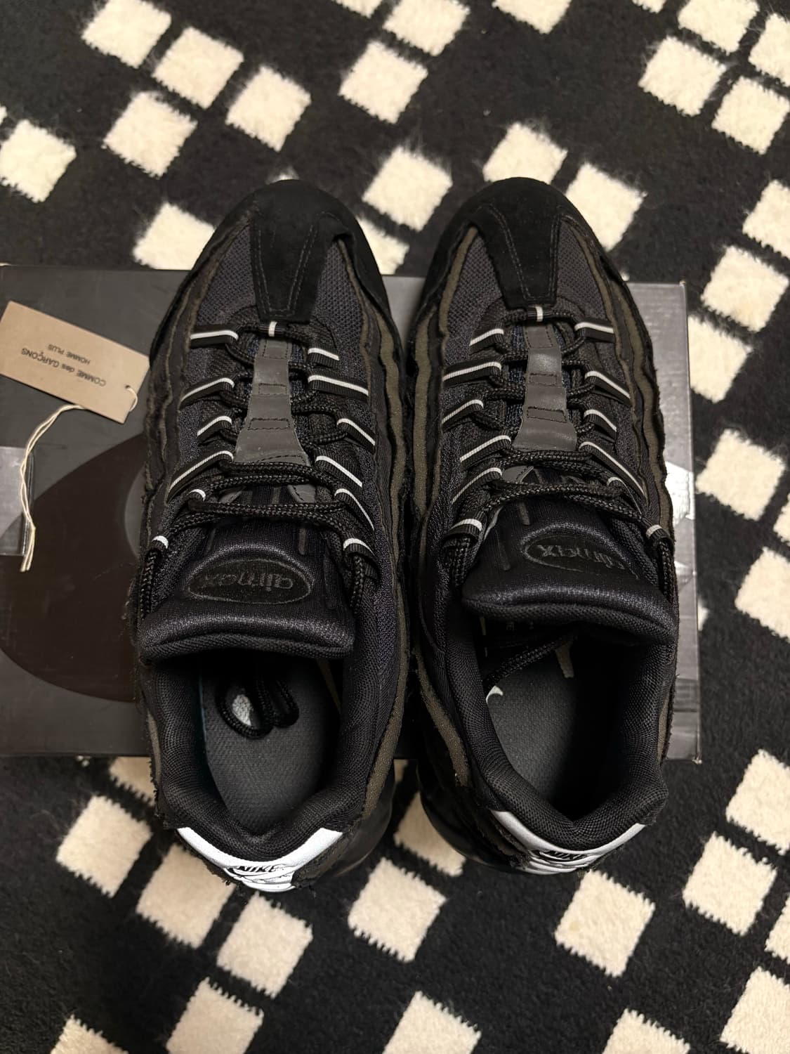 285 꼼데가르송 나이키 에어맥스95 블랙 올검 옴므 플러스 꼼데 cdg 상품이미지5