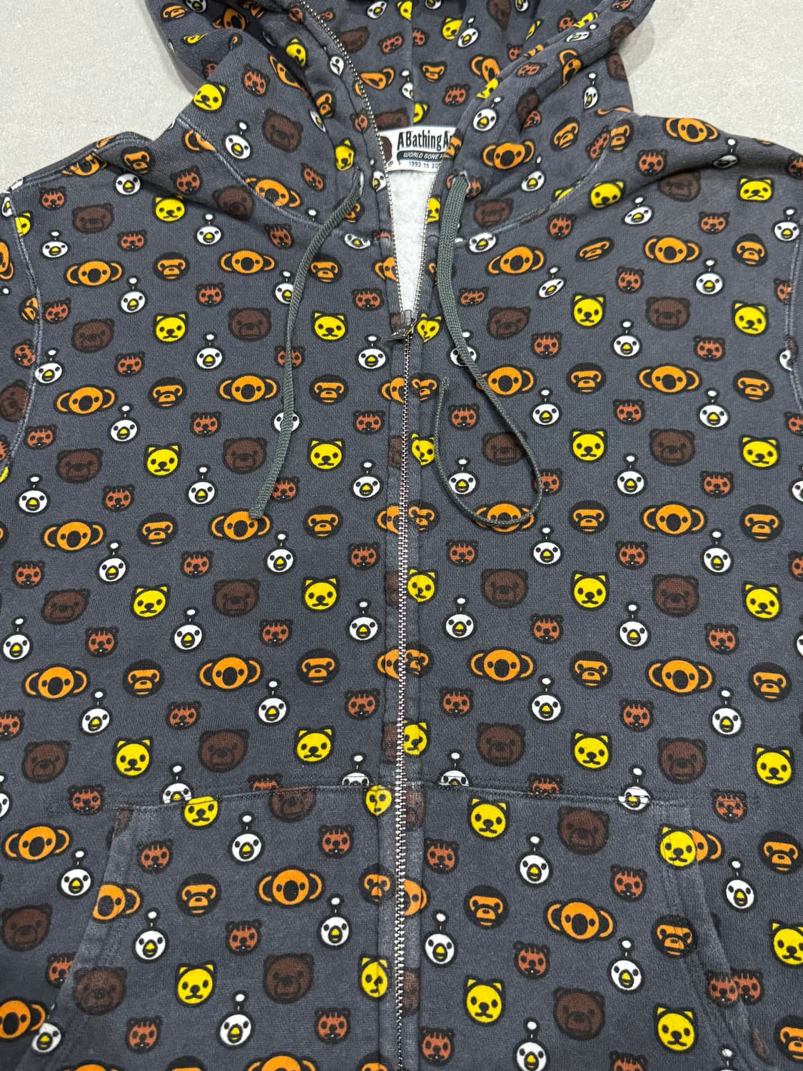 베이프 아카이브 베이비 마일로 모노그램 패턴 후드 집업 자켓 상품이미지2