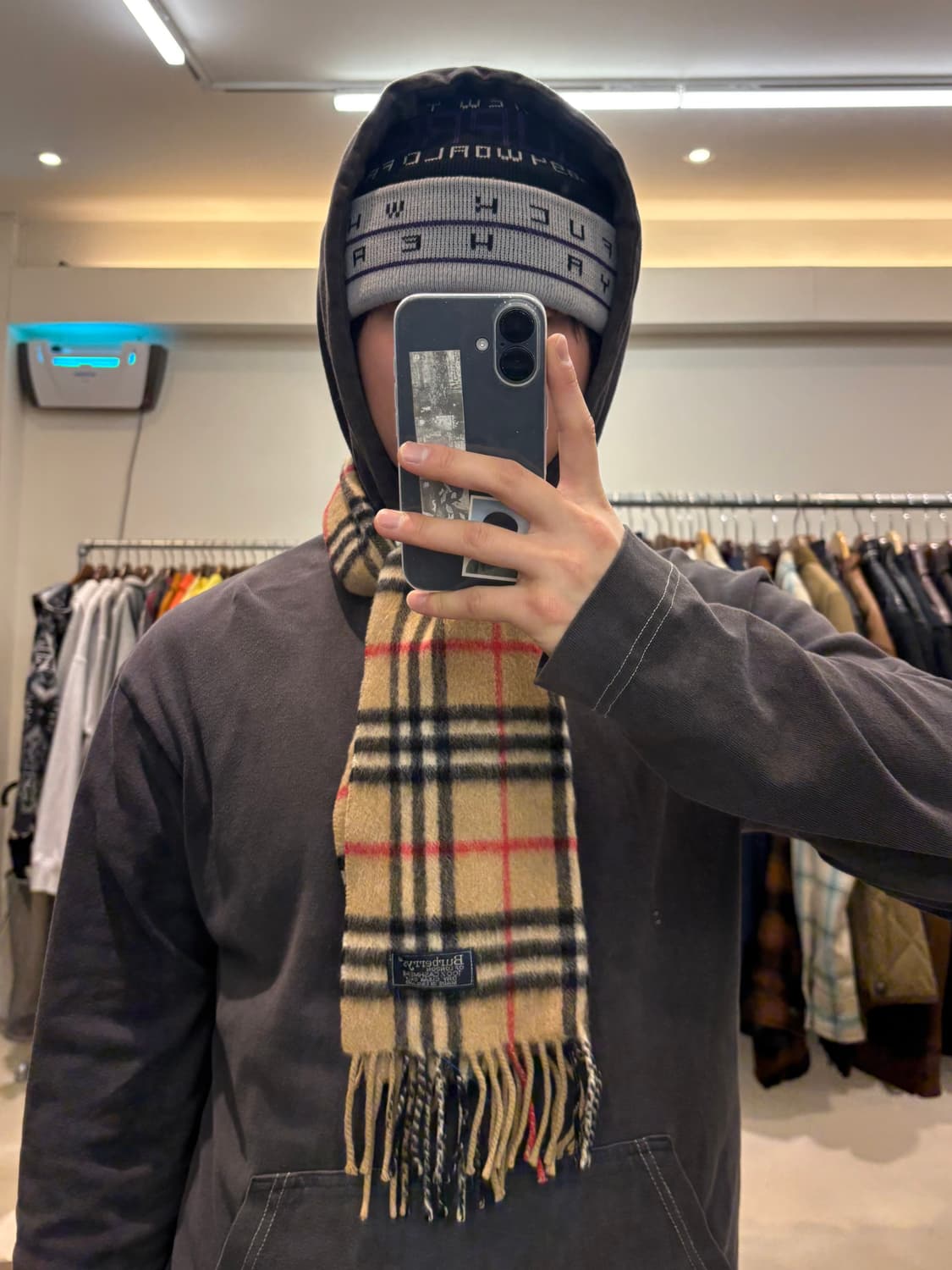 버버리 캐시미어 체크 머플러 상품이미지9