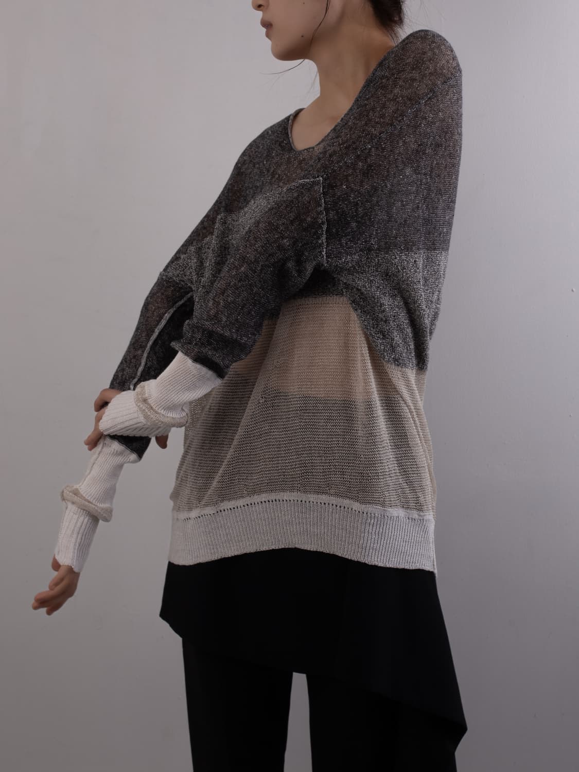 TRANSIT V-NECK MESH KNIT 상품이미지4