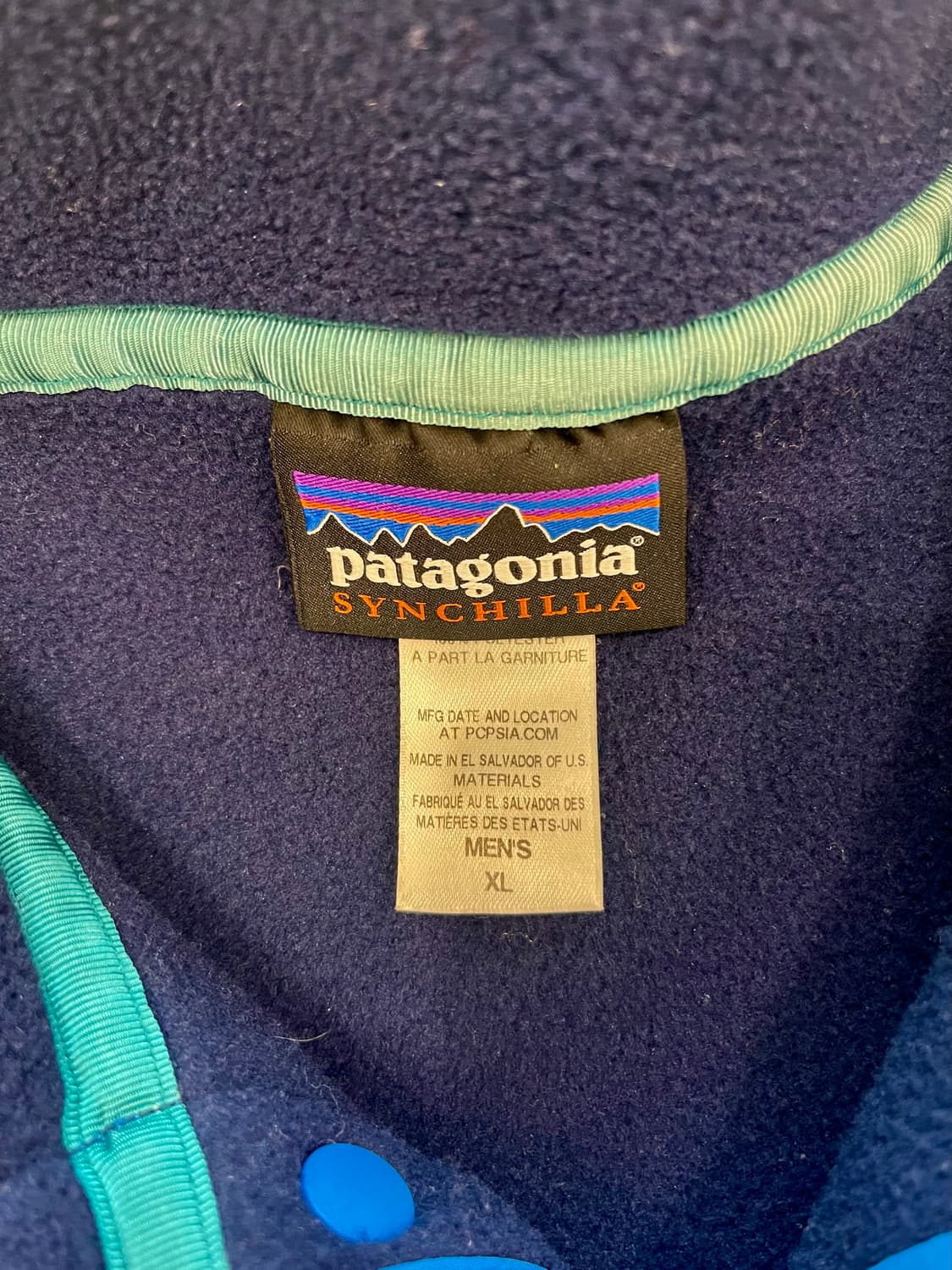 신칠라 네이비 베이지 XL 컬러블록 판매 상품이미지3