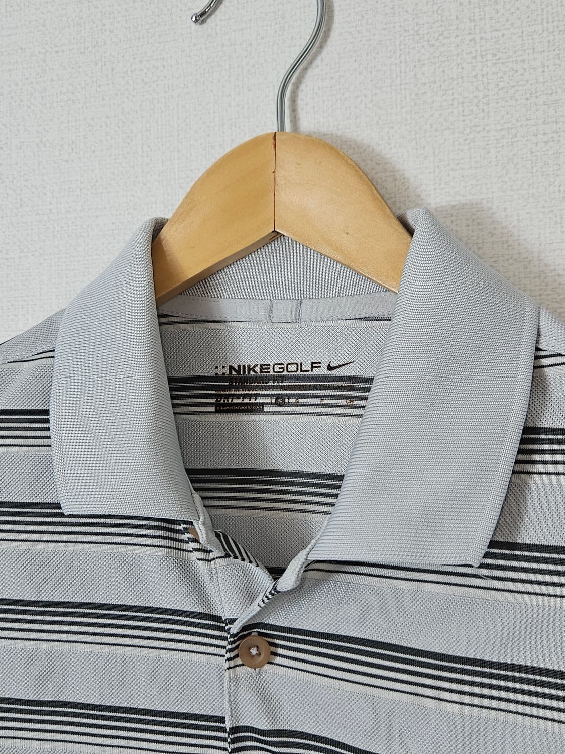 나이키 골프 드라이핏 반팔 카라티 피케티 폴로 스트라이프 스우시 95 상품이미지4