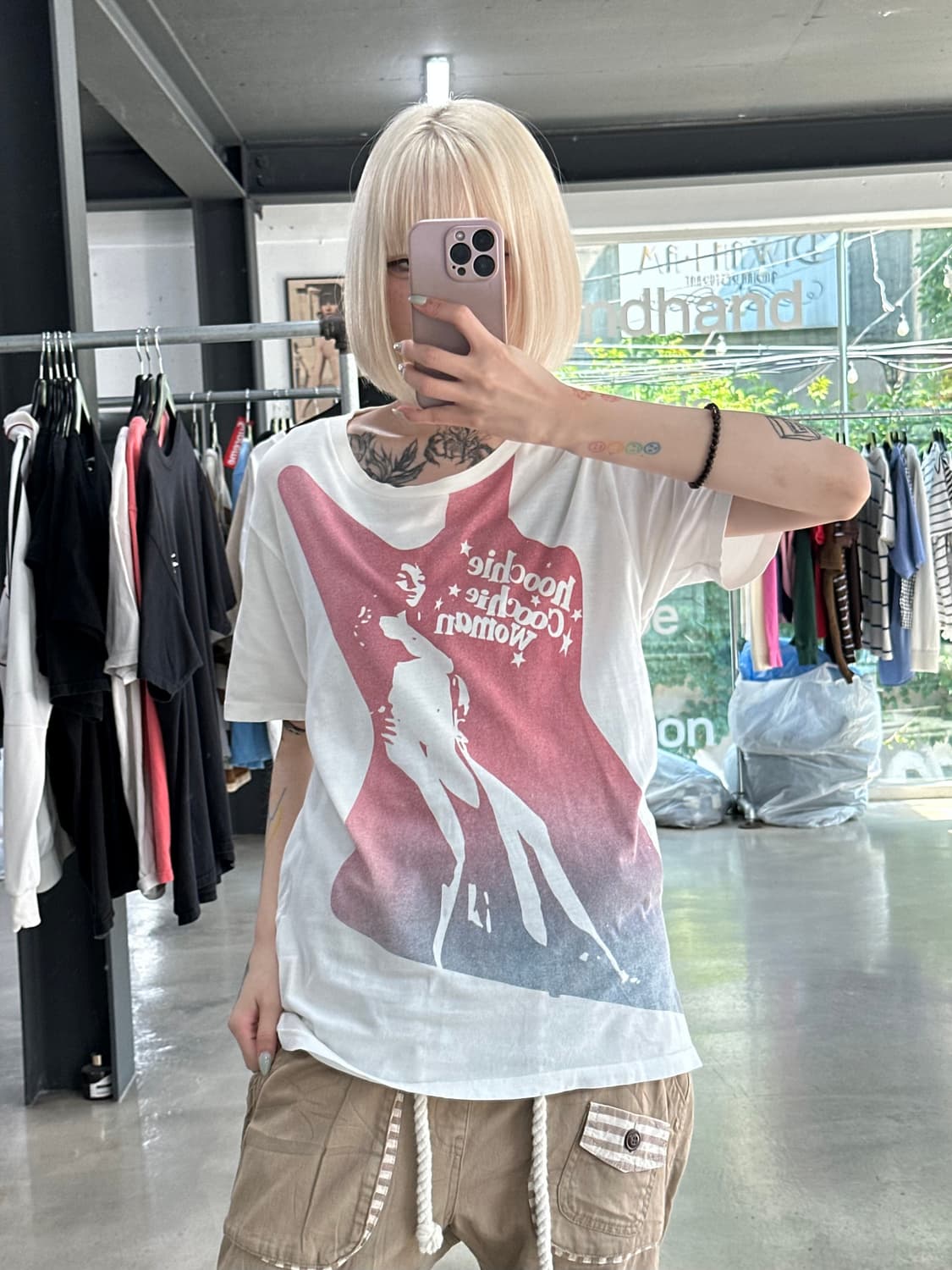 히스테릭 글래머 Hoochie Coochie Woman 그래픽 반팔 티셔 상품이미지1