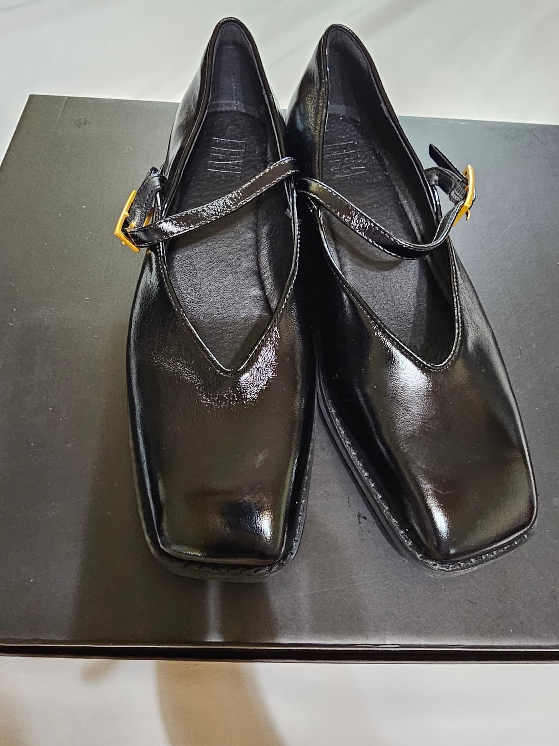 [250] FRYE 프라이 메리제인 양가죽 로퍼 구두 블랙 상품이미지9