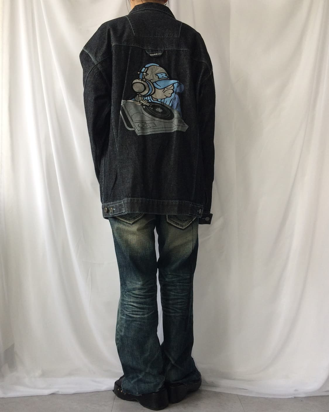 Sohk Back patch point denim over fit jac 상품이미지1