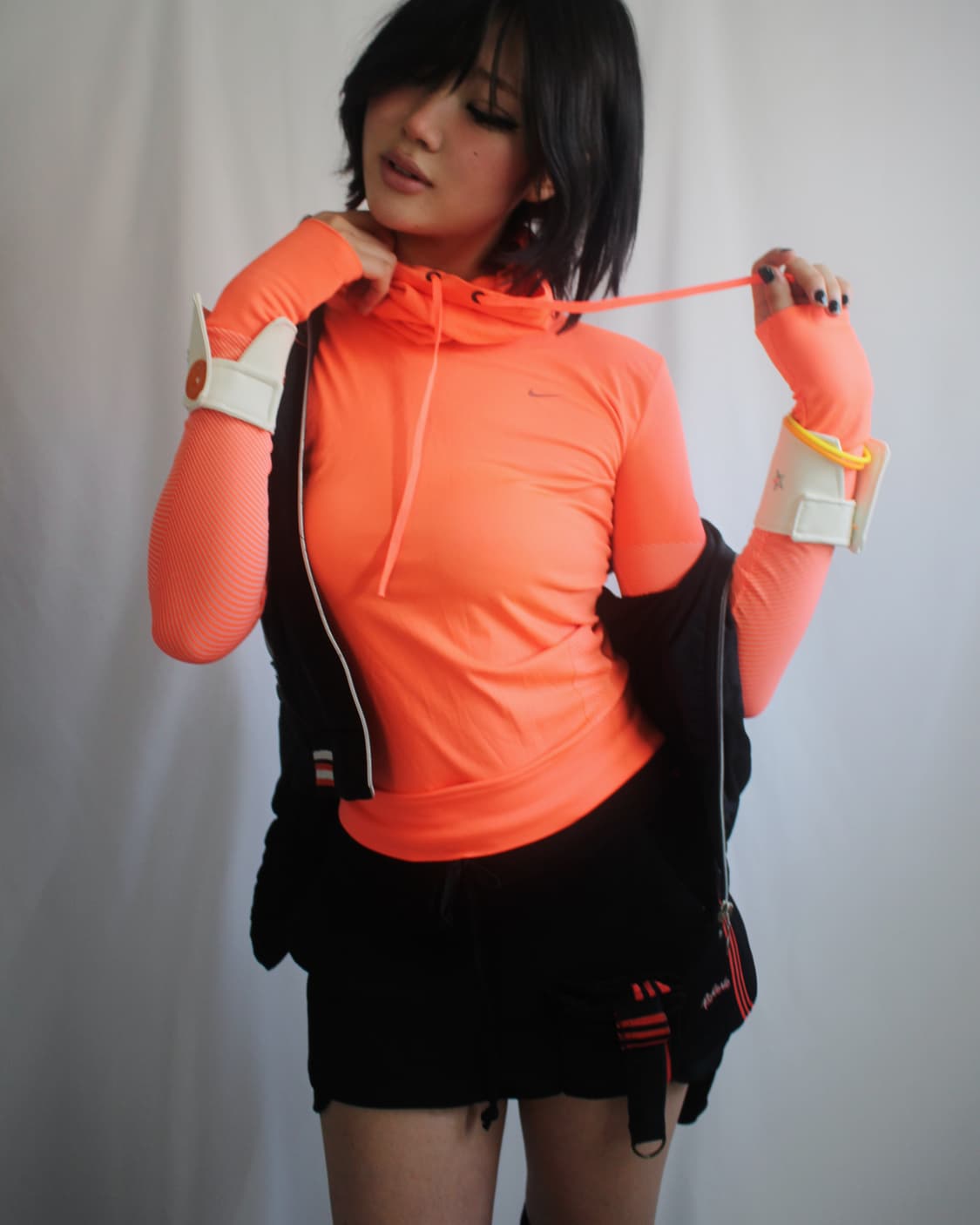 Nike NEON Orange high neck mask top 상품이미지5