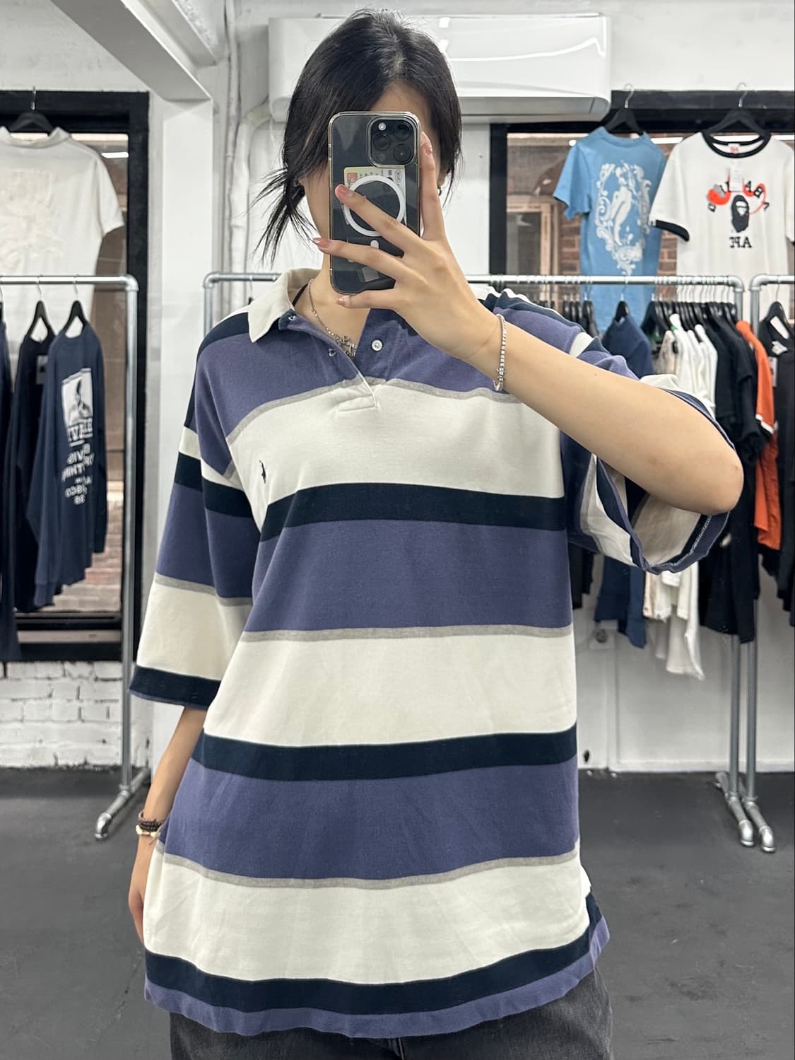 폴로 랄프로렌 스트라이프 PK 티셔츠 상품이미지1