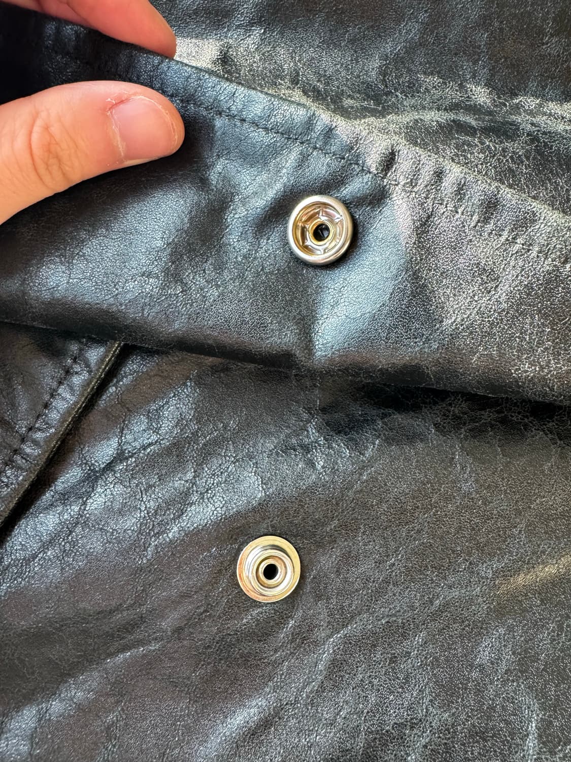 424 레더 트렌치 코트 자켓 50 상품이미지4