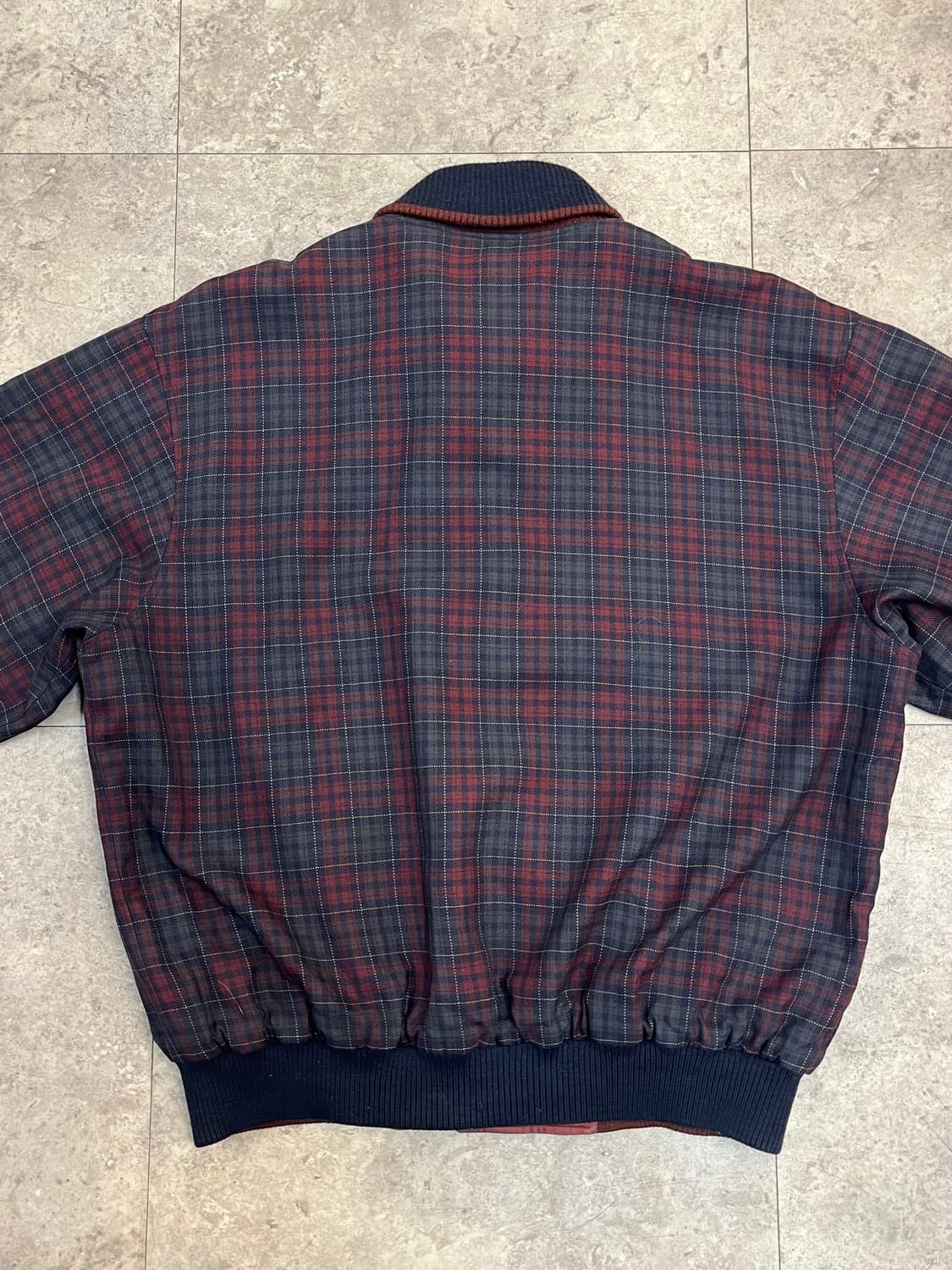 라코스테 리버시블 체크 블루종 자켓 버건디 110 #csz2371 상품이미지5