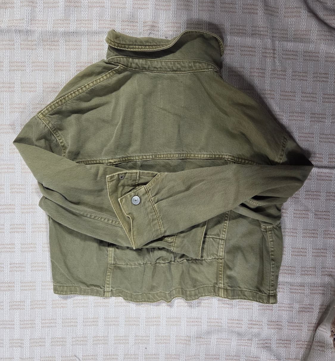ZARA 카키 크롭 데님 자켓 상품이미지2