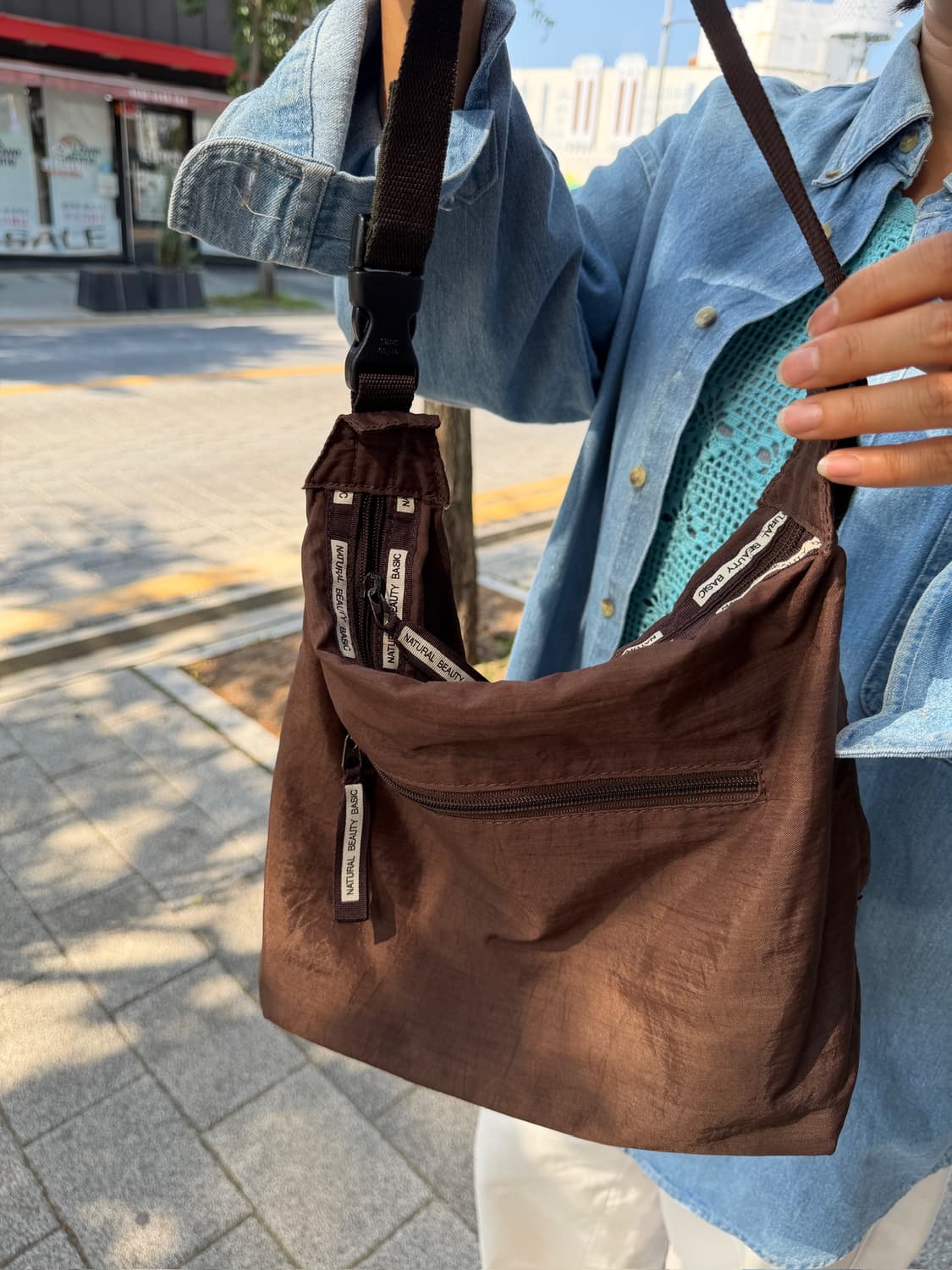 Natural Beauty Basic Nylon Shoulder Bag 상품이미지3