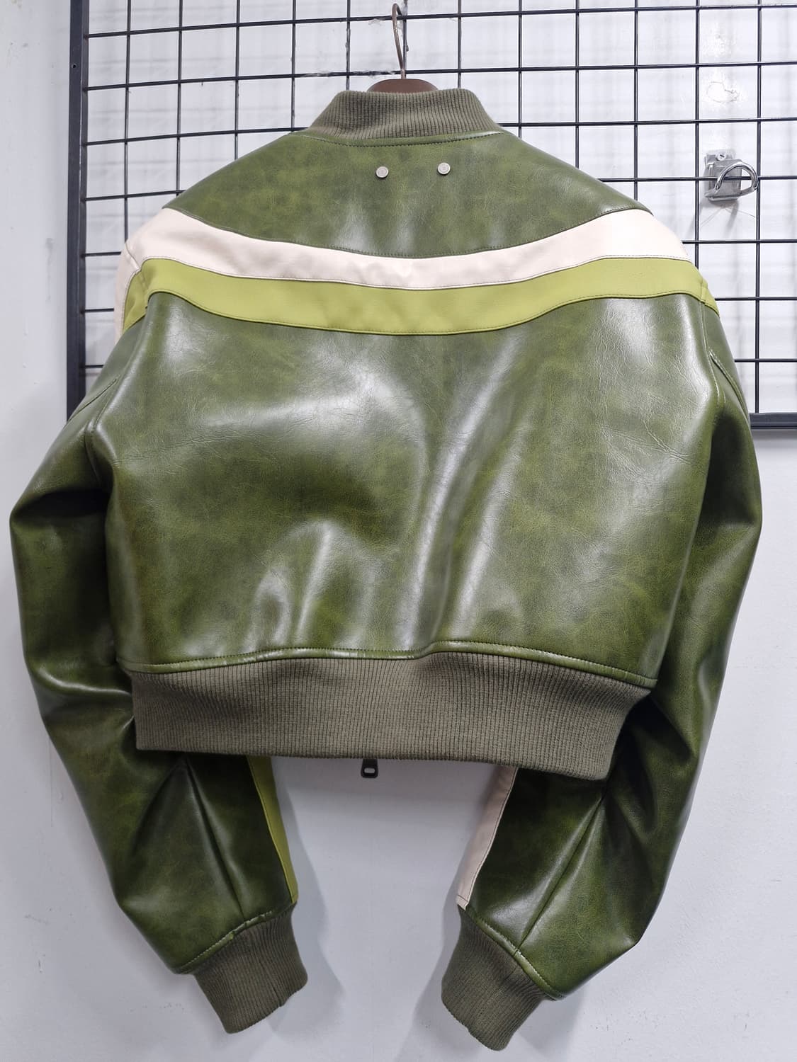 90S/55 앤더슨벨 리루 포 레더 레이싱 봄버 자켓. 상품이미지5