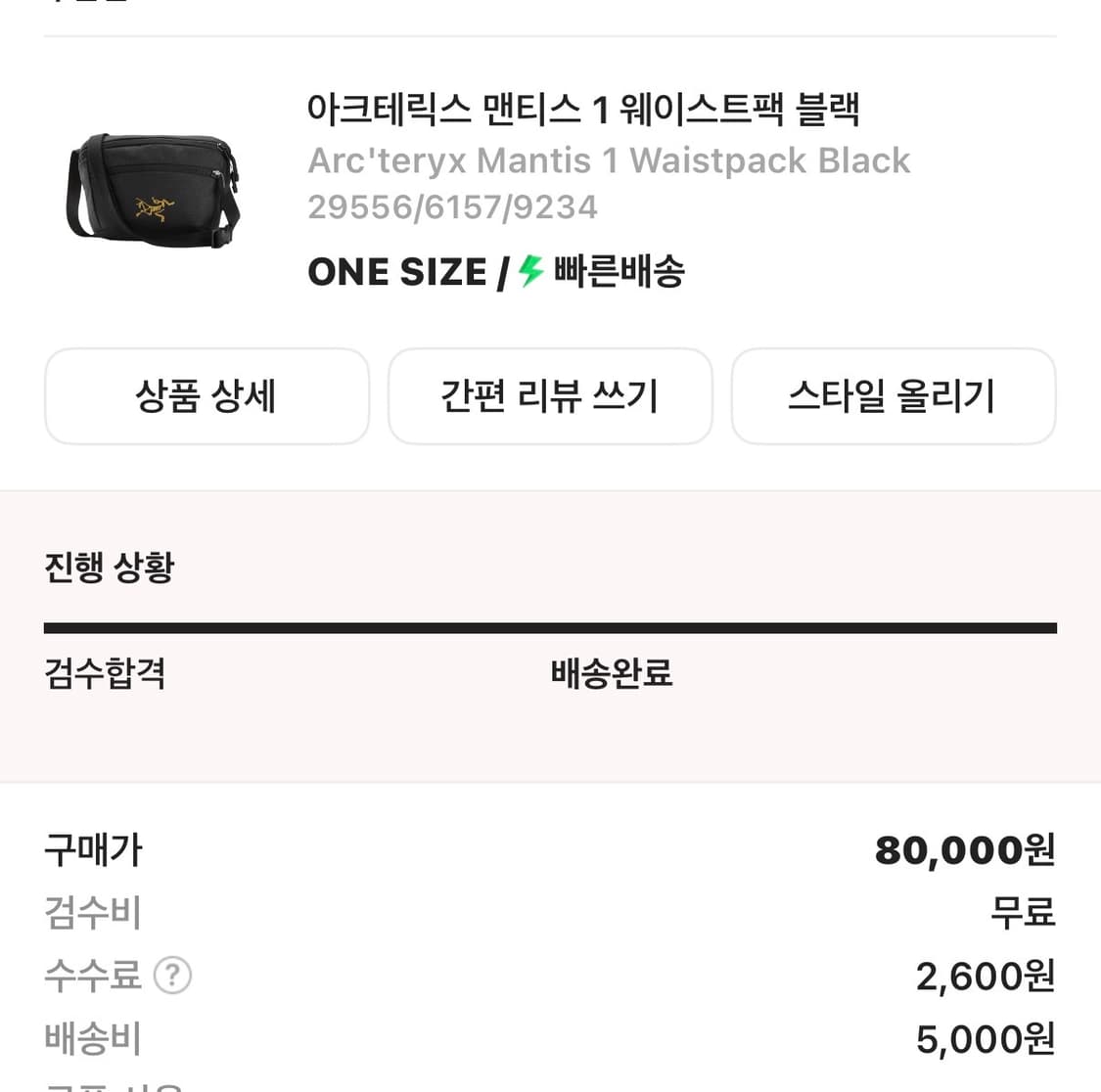 (택포)아크테릭스 맨티스 1 웨이스트팩 블랙 상품이미지4