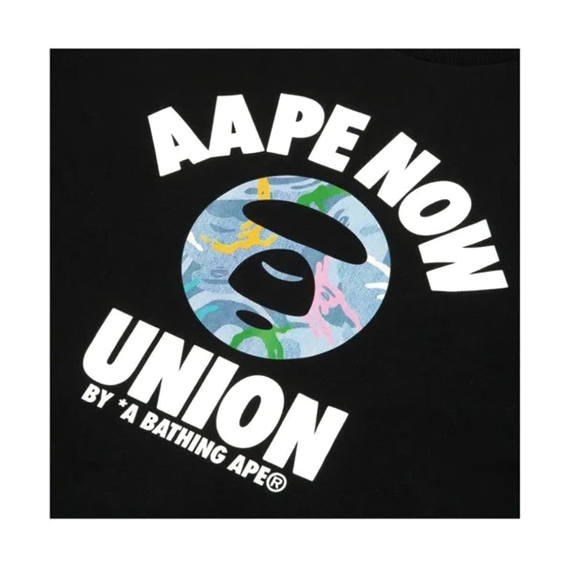 AAPE 에이프 나우 문페이스 블랙 티셔츠 상품이미지3
