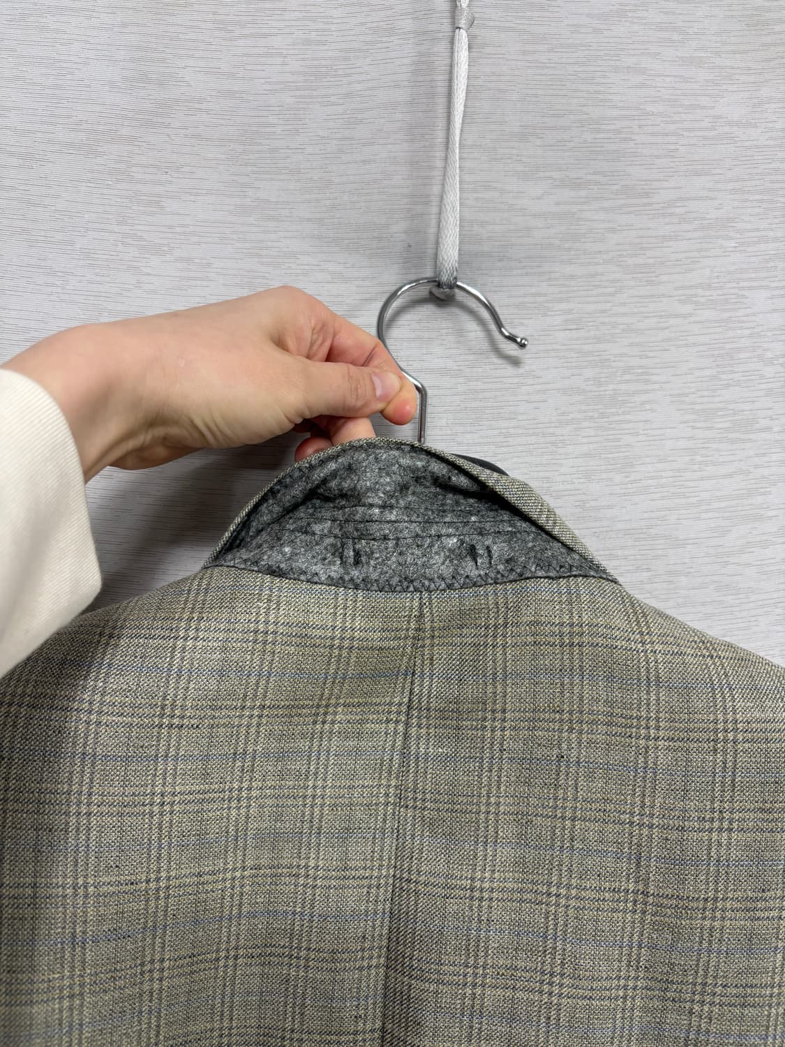 지방시 무슈 체크 린넨블랜드 자켓 상품이미지4