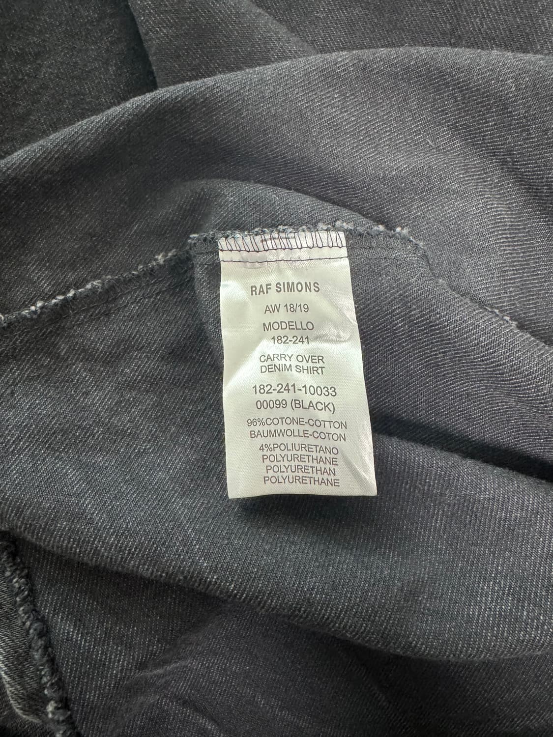 라프시몬스 18aw 데님 오버셔츠 상품이미지5