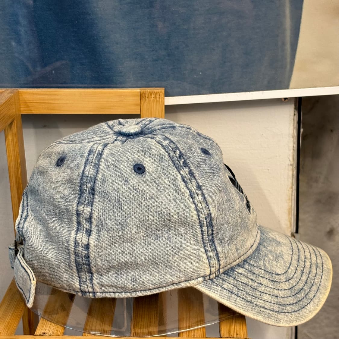 아디다스 데님 워싱 스티치 볼캡 OS 상품이미지4