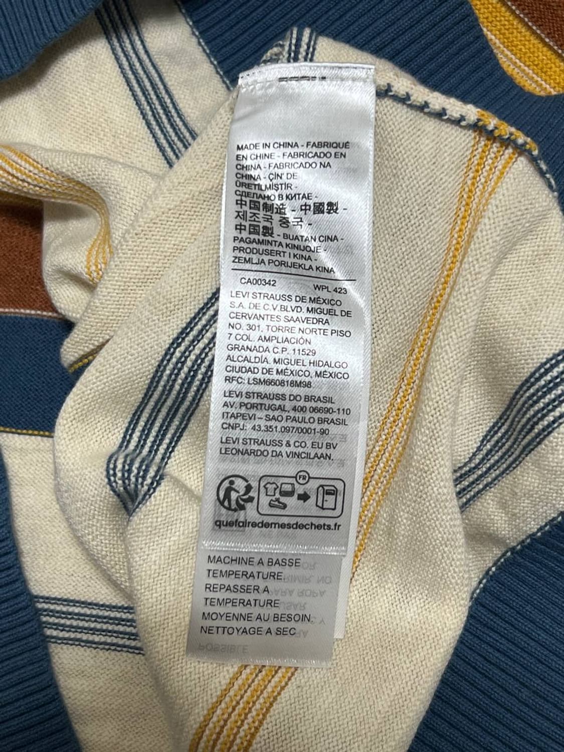 Levi’s 리바이스 컬러블럭 반팔 니트 상품이미지4