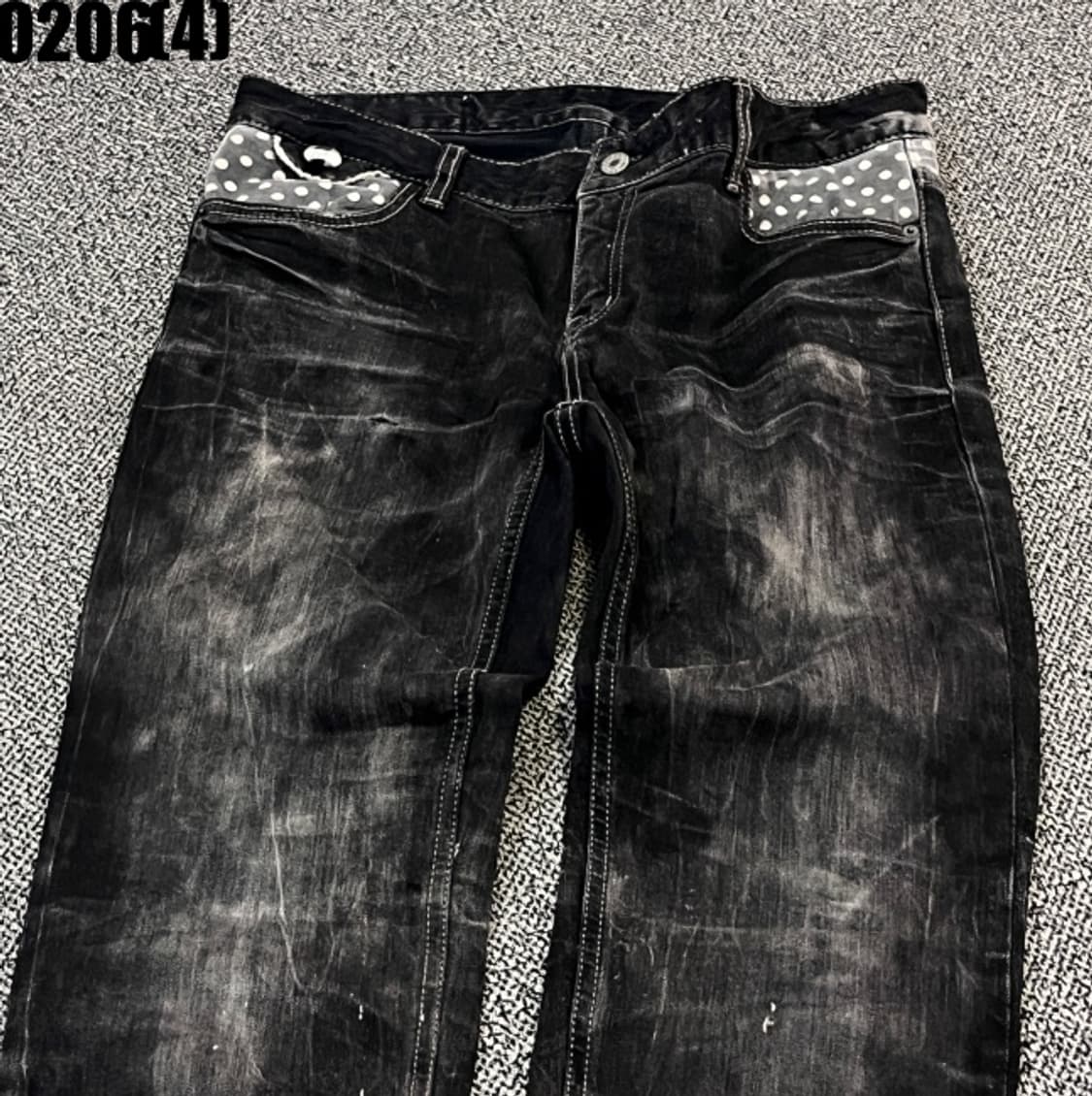 [L] SHOUT 블랙 워싱 데님 팬츠 0206(4) 상품이미지2