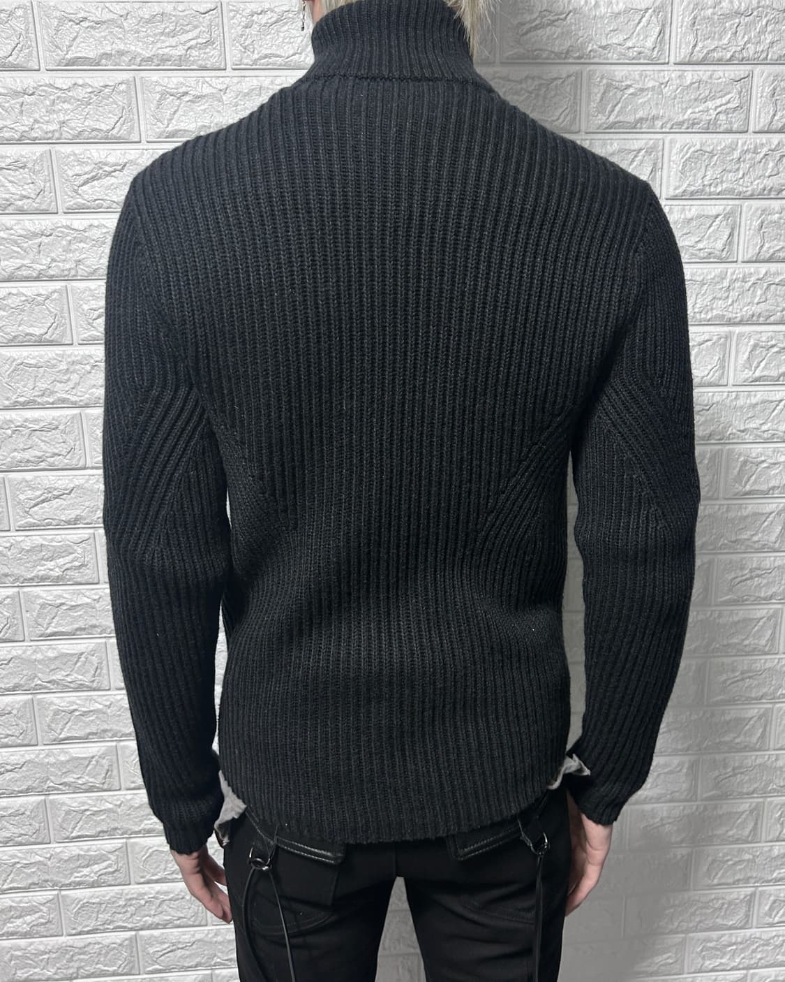 아르마니 익스체인지 니트 스웨이드 자켓 상품이미지3