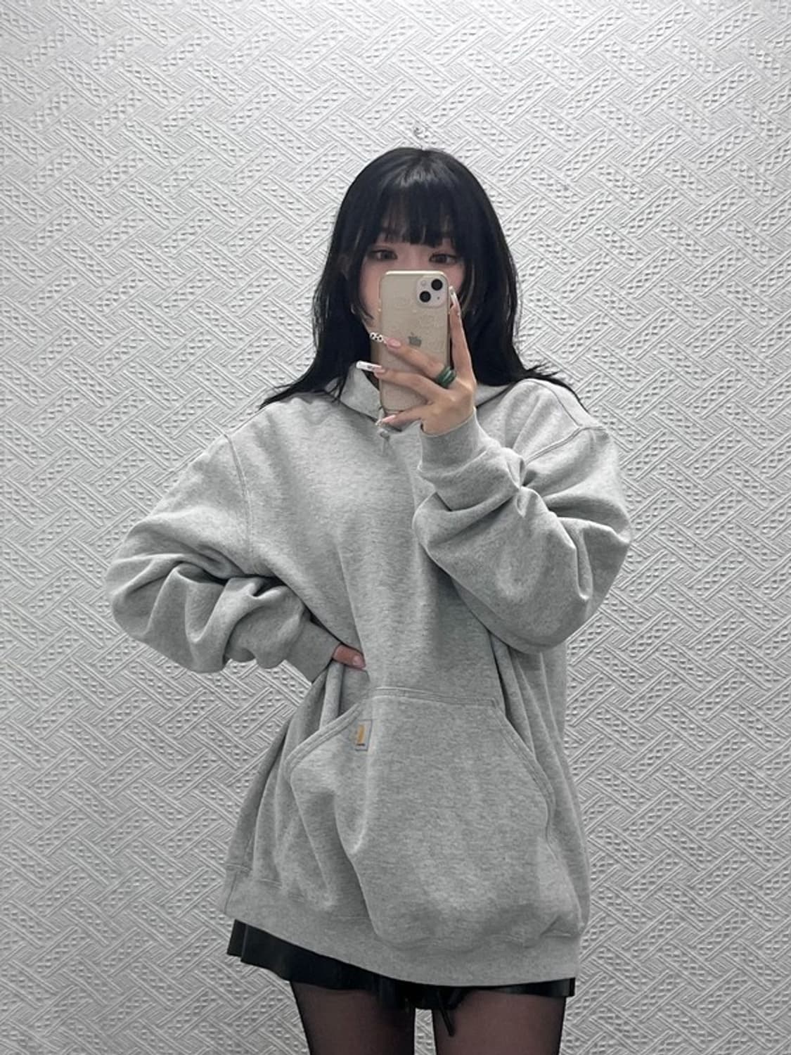 칼하트 빈티지 모던 캐주얼 오버핏 무지 후드티 L C11504 상품이미지1