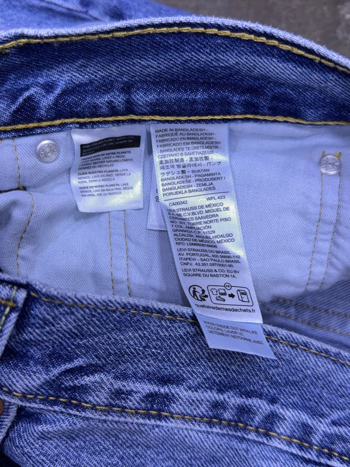 리바이스 555 릴렉스 스트레이트핏 워싱 진 데님팬츠 32 상품이미지8