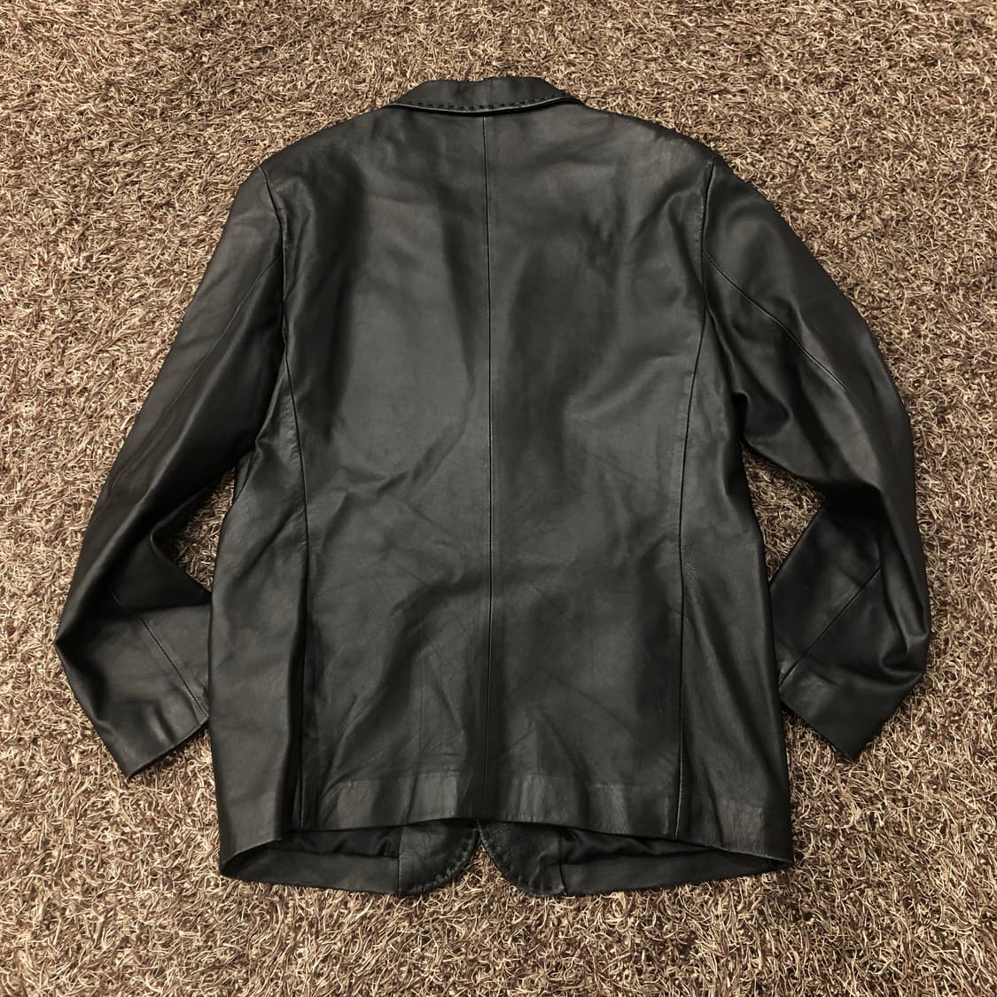 빈티지 양가죽 스티치 블레이저 레더 가죽 자켓 상품이미지4