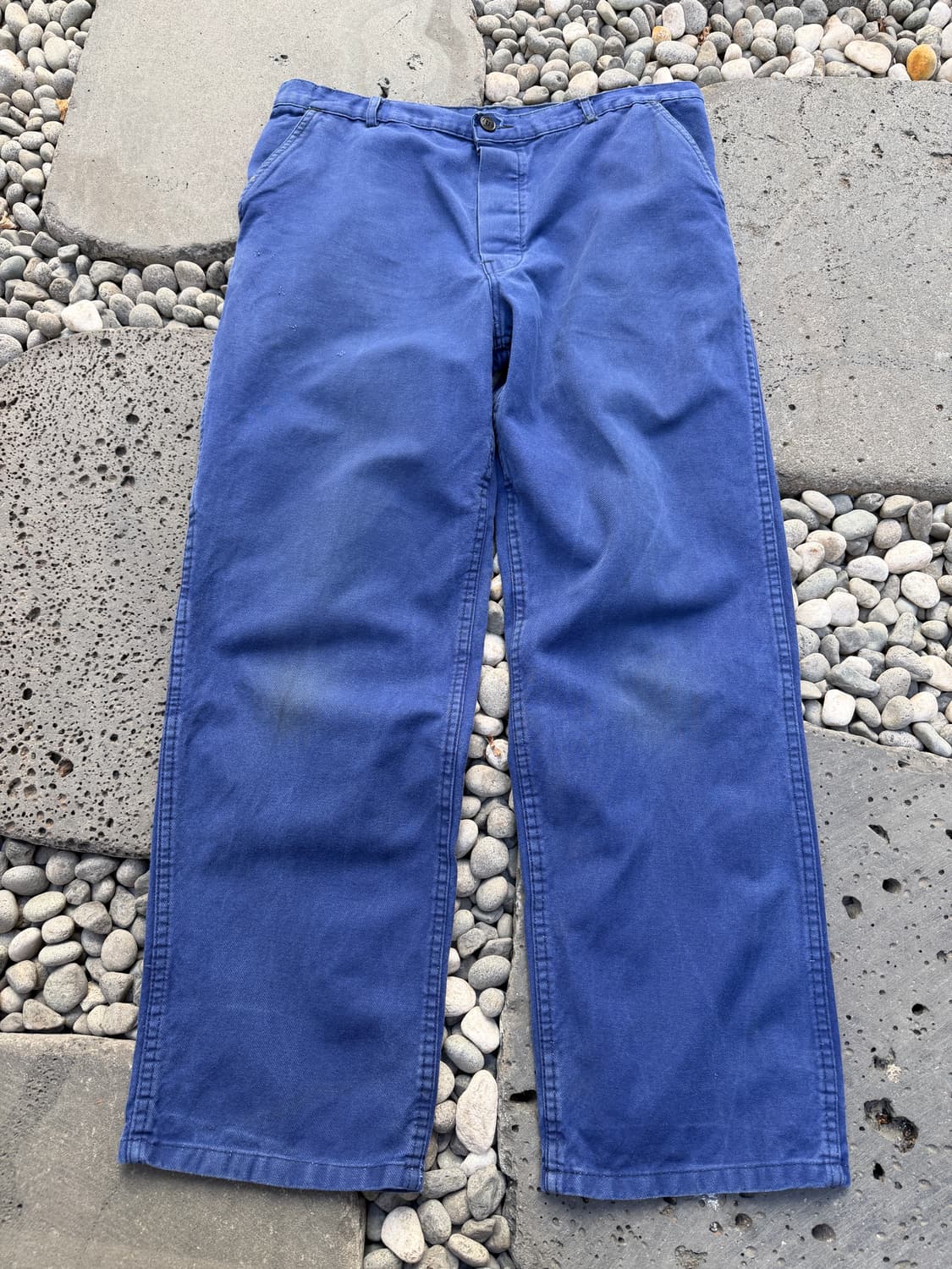 WASHED BLUE OLD VINTAGE FRENCH 프렌치워크팬츠 상품이미지1