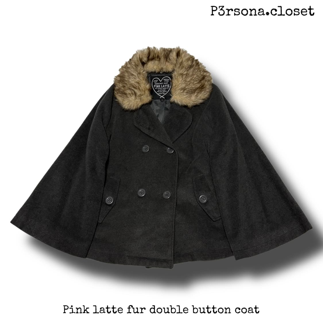 Pink latte fur double button coat 상품이미지1