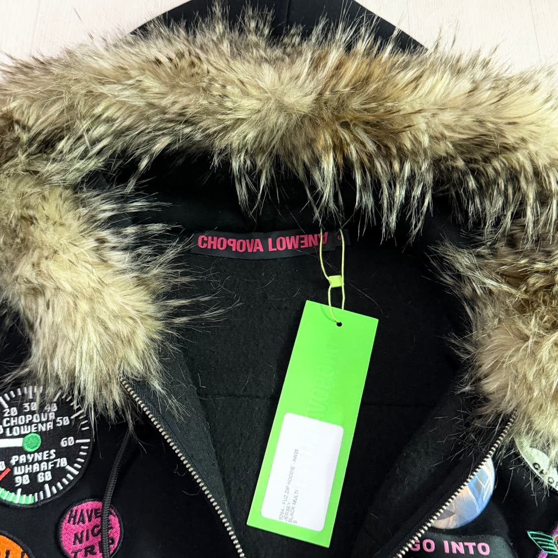 초포바 로위나 퍼 후드 집업 상품이미지2