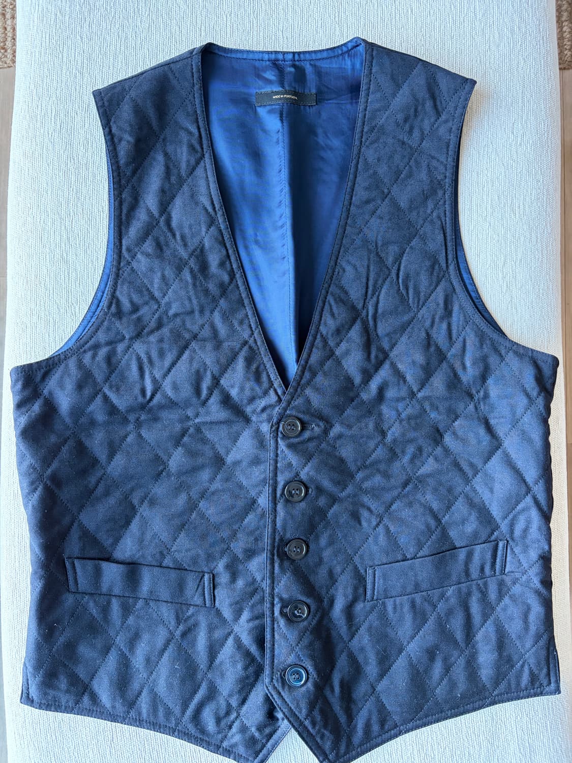 Massimo Dutti 남성 퀼팅 조끼 M 네이비 상품이미지1