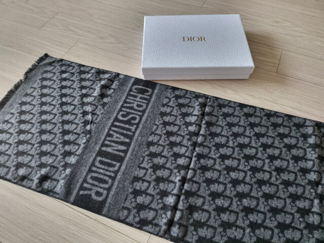 디올 캐시미어 오블리크 머플러 새상품 상품이미지2