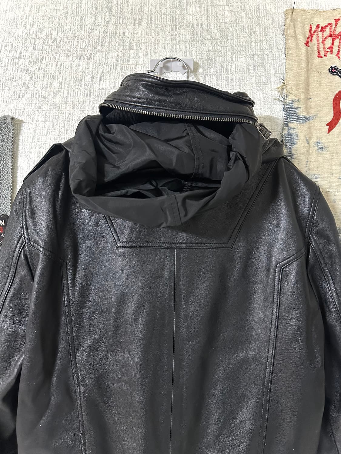 이탈리안 램스킨 보노타입 크롭 레더자켓 상품이미지4