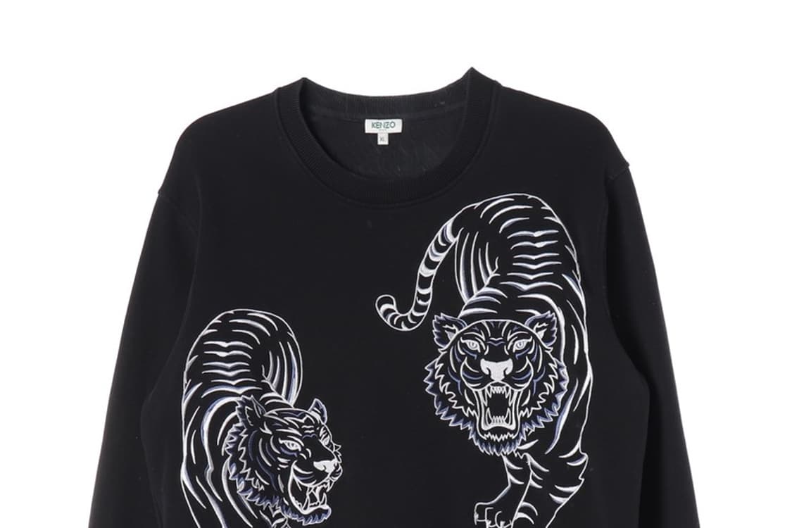 KENZO 더블 타이거 자수 스웨트셔츠 블랙 XL 상품이미지3