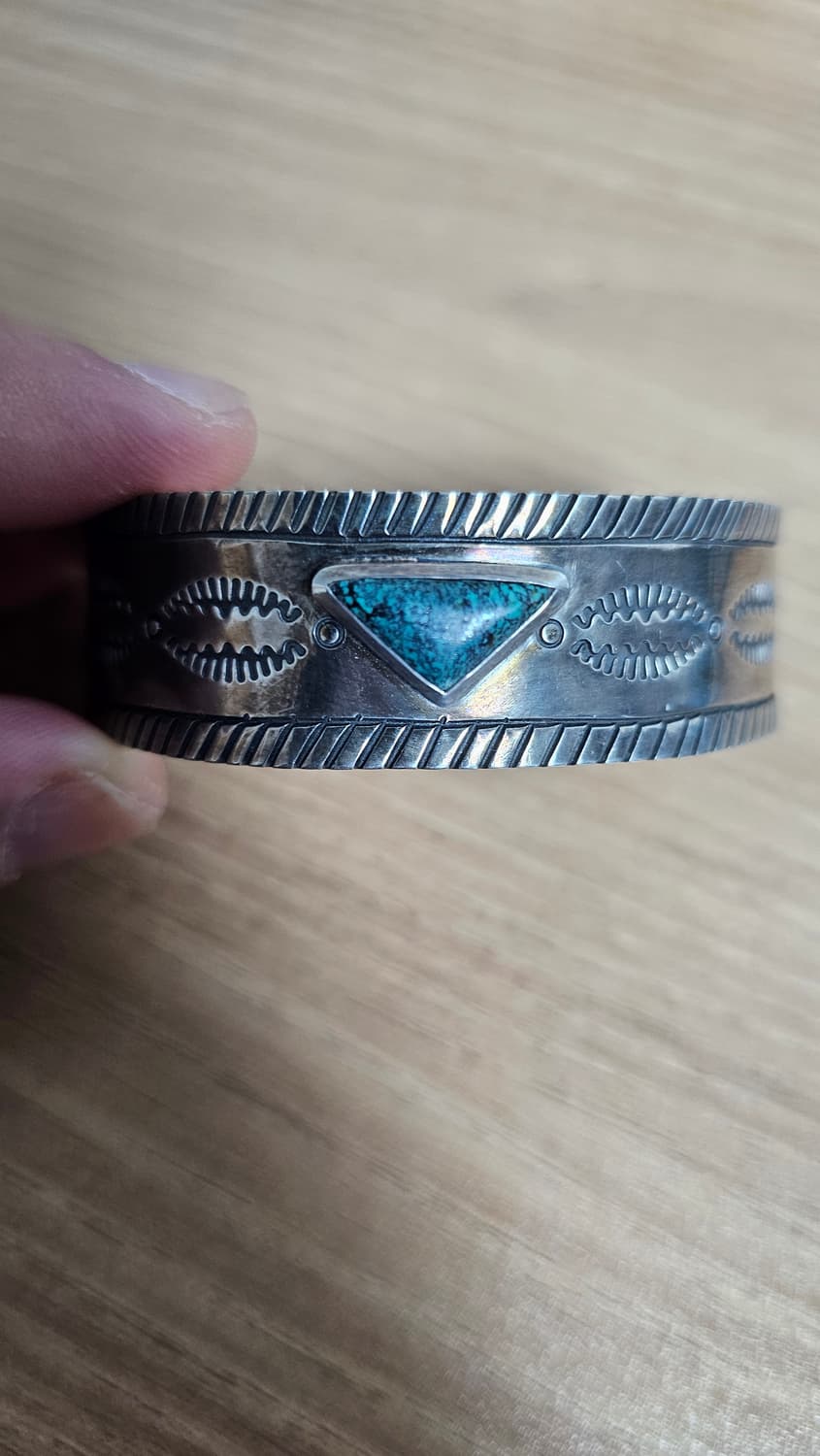 조실버 네이티브 아메리칸 터키석 뱅글 상품이미지1